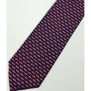 JOS A. BANK Mens Necktie Executive Collection Silk Tie Maroon Blue White
